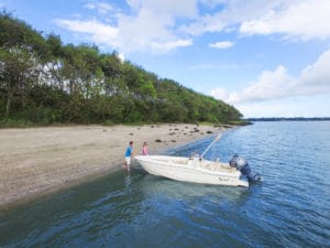 Peconic Water Sports 18 foot rental boat in the Hamptons near East Hampton